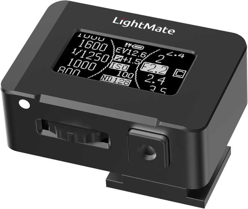 LightNova Store LightMate Lite 2R Light Meter, 30°FOV High Precision Ambient Light Digital Exposure Meter, 0.96in Large OLED Screen, Ultra-Compact 1.24oz, Rechargeable 20H Battery Life, for Film Leica Cameras, Black - Image 1